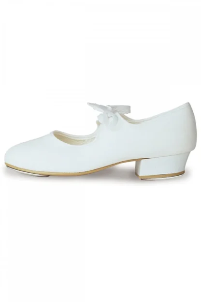 Low Heel Tap Shoes with Fitted Toe & heel Taps Black or White - LHP - Image 3