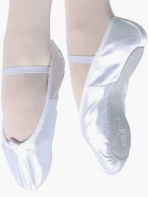 White satin ballet shoes Full Sole Ballet Shoes