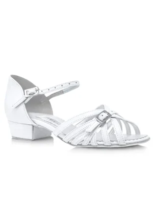 Freed Evie 1 Childrens Ballroom Shoe White Low Heel