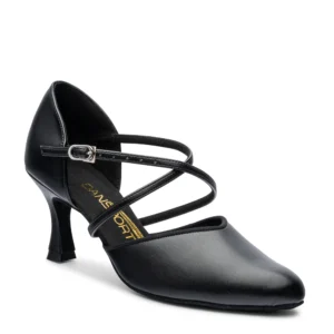 Dansport S4018 Ladies Ballroom Shoe Peach Satin or Black