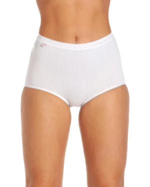 La Marquise 3 pair white Ladies Plain Maxi Briefs 3 Pair Pack by La Marquise 1012
