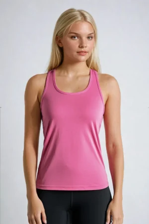 vest top pink Woman's Women's Plain Tank Vest Top
