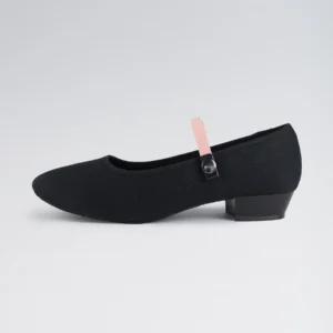 character shoe 1st position 1st Position RAD Canvas Character Shoe Low Heel 1" - Black - Child